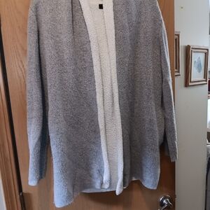 Womens Size Large, Forever 21 Heather Gray Open-Front Hooded Cardigan